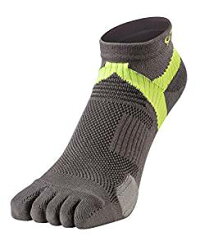 ○【 定形外・送料350円 】 Phiten（ファイテン） 足王ランニングソックス　5本指タイプ　男性用　グレー＆レモンイエロー【正規品】 【mor】【ご注文後発送までに2週間程度頂戴する場合がございます】