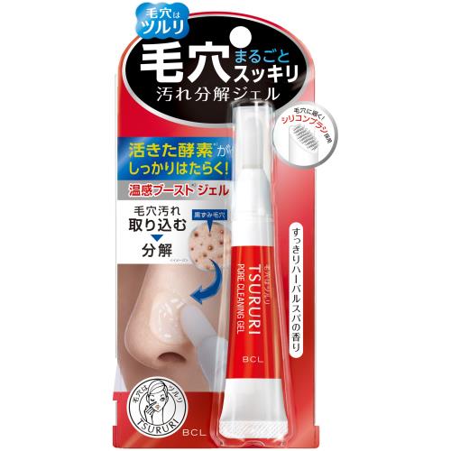 ツルリ　毛穴汚れ分解ジェル 15g 商品説明 『ツルリ　毛穴汚れ分解ジェル 15g』 活きた酵素と温感ブーストジェルのタッグで毛穴をまるっと大掃除する毛穴汚れ分解ジェルです。 シリコンブラシヘッドで小鼻をくるくるマッサージして洗い流すだけ。 角栓・黒ずみ・古い角質・メイク汚れも取り込み分解して、つるつるキュッとクリアな肌に仕上げます。 すっきり爽やかなハーバルスパの香り。 【ツルリ　毛穴汚れ分解ジェル 15g　詳細】 原材料など 商品名 ツルリ　毛穴汚れ分解ジェル 15g 原材料もしくは全成分 グリセリン、PG、ラウリン酸ポリグリセリル-10、水、3-O-エチルアスコルビン酸、アーチチョーク葉エキス、コーン油、トコフェロール、パパイン、パルミチン酸レチノール、乳酸桿菌／セイヨウナシ果汁発酵液、BG、PEG-60水添ヒマシ油、カルボマー、プロテアーゼ、リパーゼ、塩化Na、水酸化Na、BHT、フェノキシエタノール、香料 内容量 15g 製造国 日本 販売者 スタイリングライフ・ホールディングスBCLカンパニー ご使用方法 1.　ご使用前に、チューブの首もとのダイヤル（矢印）を回し「ON」に合わせます。 2.　チューブを軽く押してジェルを適量出しながら、そのままブラシで直接マッサージするようにのばします。（強くこすりすぎないようにご注意ください。） 3.　そのあと、水かぬるま湯で十分に洗い流します。 4.　ご使用後はダイヤルを「OFF」に戻します。 ※肌が乾いた状態でご使用ください。 ※チューブの先端は水洗いせず、ティッシュ等でふき取るなどして清潔に保ってご使用ください。 広告文責 株式会社プログレシブクルー072-265-0007 区分 化粧品ツルリ　毛穴汚れ分解ジェル 15g×5個セット