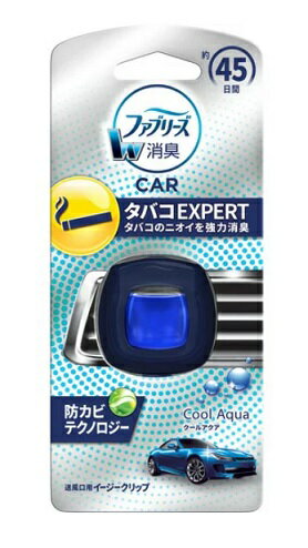 【10個セット】 P&G ファブリーズ ダブル消臭 車用 イージークリップ タバコエキスパート クールアクア　2.2ml×10個セット 【正規品】