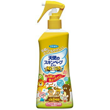 フマキラー 天使のスキンベーププレミアム 虫よけスプレー ミストタイプ 200ml 商品説明 『フマキラー 天使のスキンベーププレミアム 虫よけスプレー ミストタイプ 200ml』 虫よけ効果が6〜8時間持続！ 有効成分イカリジンの濃度を15％まで高めたことによって、虫よけ効果が長持ちします。 イカリジンは、ピカリジンと呼ばれることもあり、日本での登録名はイカリジンです。 お肌に優しい成分で、赤ちゃんから大人まで使えます。 薬剤を肌に直接つけることに抵抗がある、虫よけ対策をしていない方にもおすすめです。 潤水成分ヒアルロン酸Na配合。 イヤなニオイもないので、虫よけを塗るのを嫌がるお子様でも気持ち良く使えます。 マダニにも有効です。 【フマキラー 天使のスキンベーププレミアム 虫よけスプレー ミストタイプ 200ml　詳細】 原材料など 商品名 フマキラー 天使のスキンベーププレミアム 虫よけスプレー ミストタイプ 200ml 原材料もしくは全成分 有効成分：イカリジン15％ その他の成分：エタノール、ヒアルロン酸Na、精製水、香料 内容量 200ml 原産国 日本 販売者 フマキラー 101-8606 東京都千代田区神田美倉町11番地 0077-788-555 ご使用方法 レバーの下にあるストッパーをOPENに合わせる。 肌から約10cm話して、適量を肌の露出部に満遍なくスプレーする。顔・首筋等は、手のひらに一度スプレーしてから塗り広げる。 使用後はストッパーを元の位置に戻して保管する。 ご使用上の注意 ・眼や口の周囲、粘膜や傷口等、肌の弱い部分には使用しない。誤ってかかった場合は、直ちに水でよく洗う。 相談すること ・眼に入ったり、飲んだり、なめたり、吸い込んだりすることがないようにし、塗布した手で眼をこすらない。 ・万一眼に入った場合は、すぐに大量の水またはぬるま湯でよく洗い流す。また、具合が悪くなる等の症状が現れた場合は、直ちに、本剤にエタノールとイカリジンが含まれることを医師に告げて診療を受ける。 その他の注意 ・定められた用法・用量を厳守する。 ・漫然とした使用をさけ、蚊、ブユ等が多い戸外での使用等、必要な場合にのみ使用する。 ・他の容器に入れ替えて使用しない。誤使用の原因になったり、品質が変わるおそれがあります。 ・乳幼児や初めて使う人、肌が敏感な人は、上腕の内側等に少量スプレーし、その箇所に異常のないこと確かめてから使用する。 ・本品の1回使用による忌避効果の持続時間は、概ね6〜8時間である。 ・本品を噴霧または塗布した後は、経過時間や使用時の使用者の発汗等の状況を踏まえて、適宜、本品を再度使用する。 ・子供に使用する時は、保護者等が子供に噴射物を吸い込まないよう注意して使用するか、保護者等が自分の手にスプレーした後で子供に塗布する。 ・子供の手には塗布しない(眼をこすったり、舐めたりするおそれがあるため)。 ・飲食物・食器・玩具・飼料、観賞魚・小鳥等のペット類、貴金属、ストッキング、合成繊維の衣類・皮革製品・毛皮・家具・塗装面・フローリング・プラスチック製品等にかからないようにする。 ・マニキュア、ジェルネイル等、装飾したネイルに直接かからないよう注意する。 ・万一肌に異常が現れた時は、直ちに使用を中止する。 ・肌の露出部の他、必要に応じて履物やズボンの上からスプレーして使用する。衣服に噴霧 する場合は、繊維の種類によってはしみ、しわ等の原因になることがあるため、目立たない場所で影響がないことを確認してから使用する。また、本剤を使用した衣類は、使用後に洗濯すること。 広告文責 株式会社プログレシブクルー072-265-0007 区分 医薬部外品フマキラー 天使のスキンベーププレミアム 虫よけスプレー ミストタイプ 200ml×5個セット　