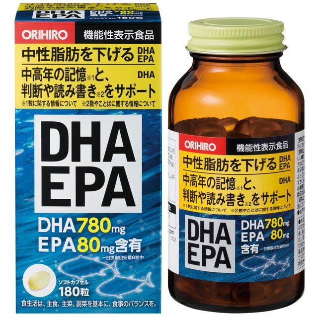 オリヒロ DHA EPA 180粒 【正規品】 【ori】【ご注文後発送までに1週間前後頂戴する場合がございます】 軽減税率対象品