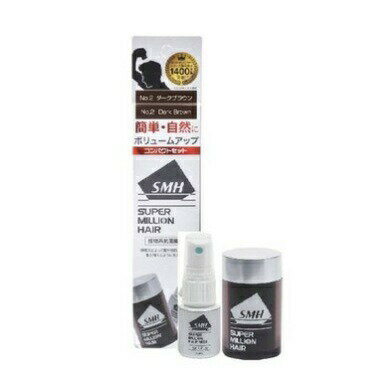 【10個セット】 ルアン スーパーミリオンヘアー コンパクトセット No.2 ダークブラウン(10g+15ml)×10個..