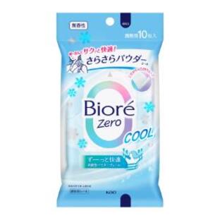 【10個セット】 ビオレZero さらさらパウダーシート クール 無香性(10枚入)×10個セット【正規品】