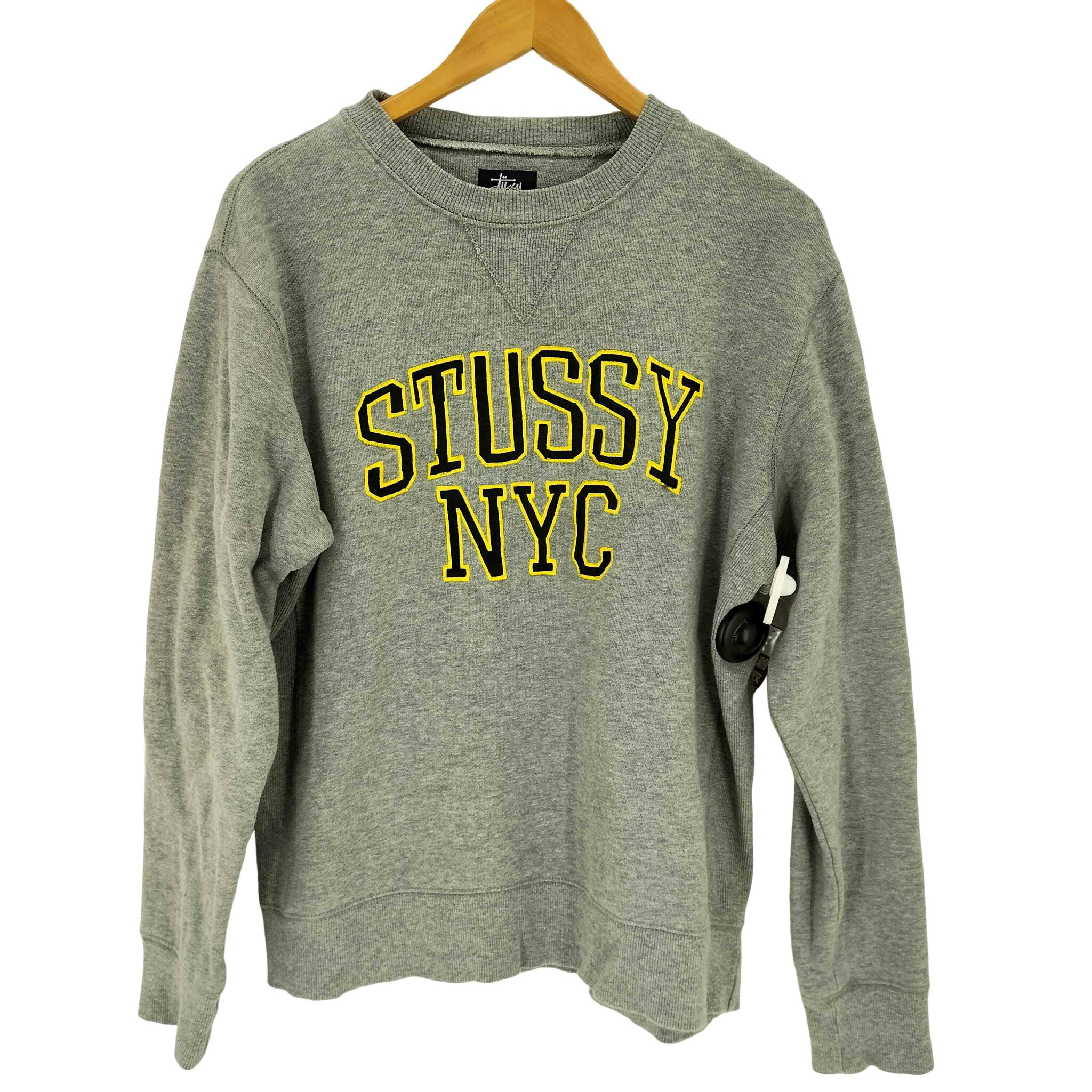 【中古】ステューシー Stussy 90S 紺タグ NYCロゴVガゼットスウェット メンズ import:M