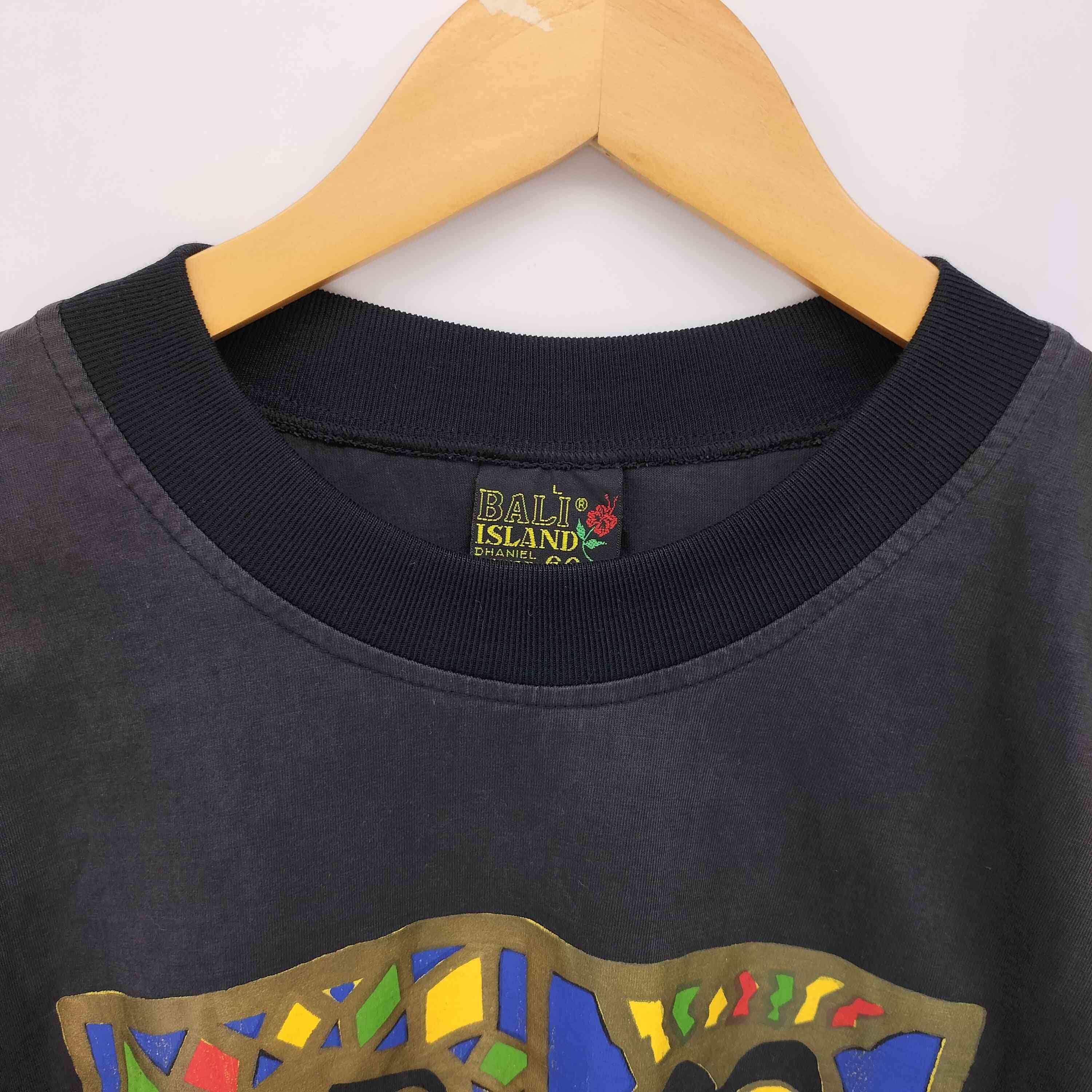 【中古】ユーズドフルギ USED古着 BALI ISLAND ZIGGIE STUDIO アート プリント Tシャツ メンズ 表記無