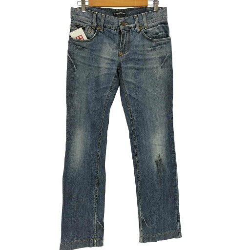 【中古】ドルチェアンドガッバーナ DOLCE&GABBANA パイソンロゴプレート ダメージ加工 デニムパンツ メンズ 44 【中古】ドルチェアンドガッバーナ DOLCE&GABBANA パイソンロゴプレート ダメージ加工 デニムパンツ メンズ 44