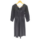 【中古】ザラ ZARA COLLECTION 装飾 異素材 切替 ワンピース レディース import:M