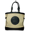 【中古】トリーバーチ TORY BURCH キャンバス レザー切替 ロゴ パンチング トート バッグ レディース 表記無
