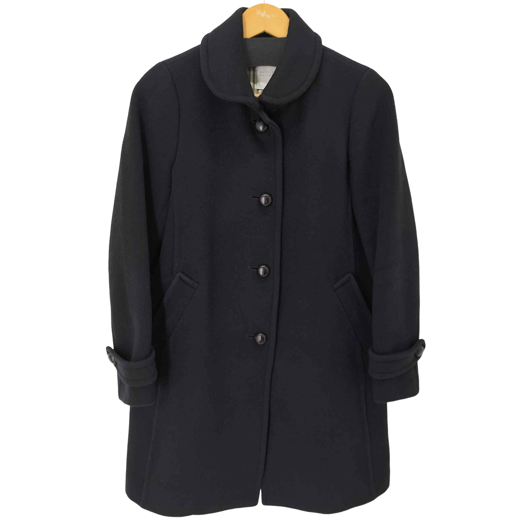 【中古】マッキントッシュフィロソフィー MACKINTOSH PHILOSOPHY ウールメルトンコート クルミボタン レディース EUR:38
