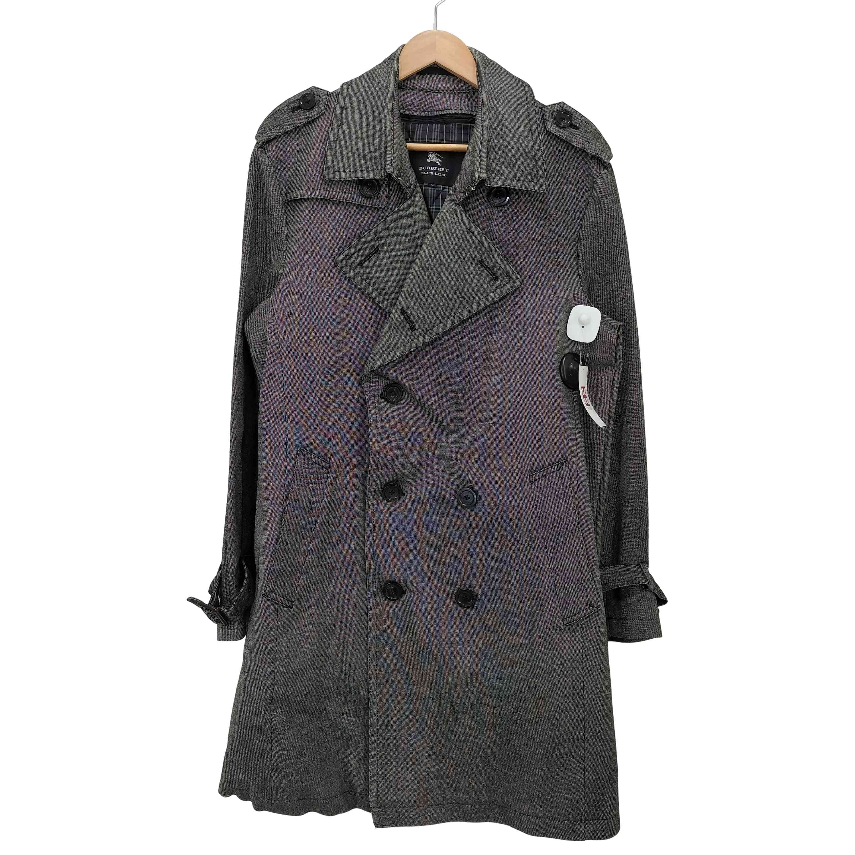 【中古】バーバリーブラックレーベル BURBERRY BLACK LABEL 裏地 チェック ライナー付き トレンチコート メンズ JPN：XL