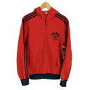 【中古】アディダス adidas 70s MADE IN FRANCE VENTEX社 フロッキーロゴプリント フーディトラックジャケット PRESTIL メン...