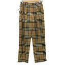 【中古】バーバリー BURBERRY 英国製 ノバチェック タックウールスラックス レディース 10 REG