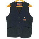 【中古】キャッツポウ CATS PAW 東洋 ロゴパッチ キルティング ウエストアジャスター 4B ワークベスト メンズ US:36