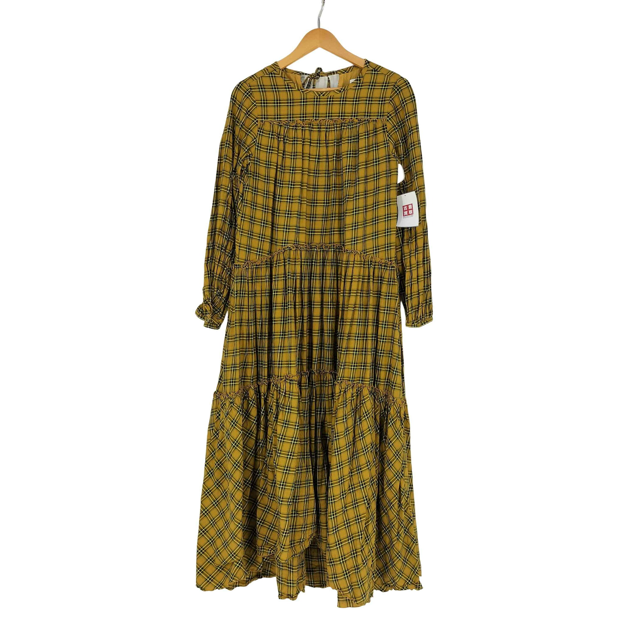 【中古】アストラット ASTRAET チェックティアードロングワンピース レディース 表記無