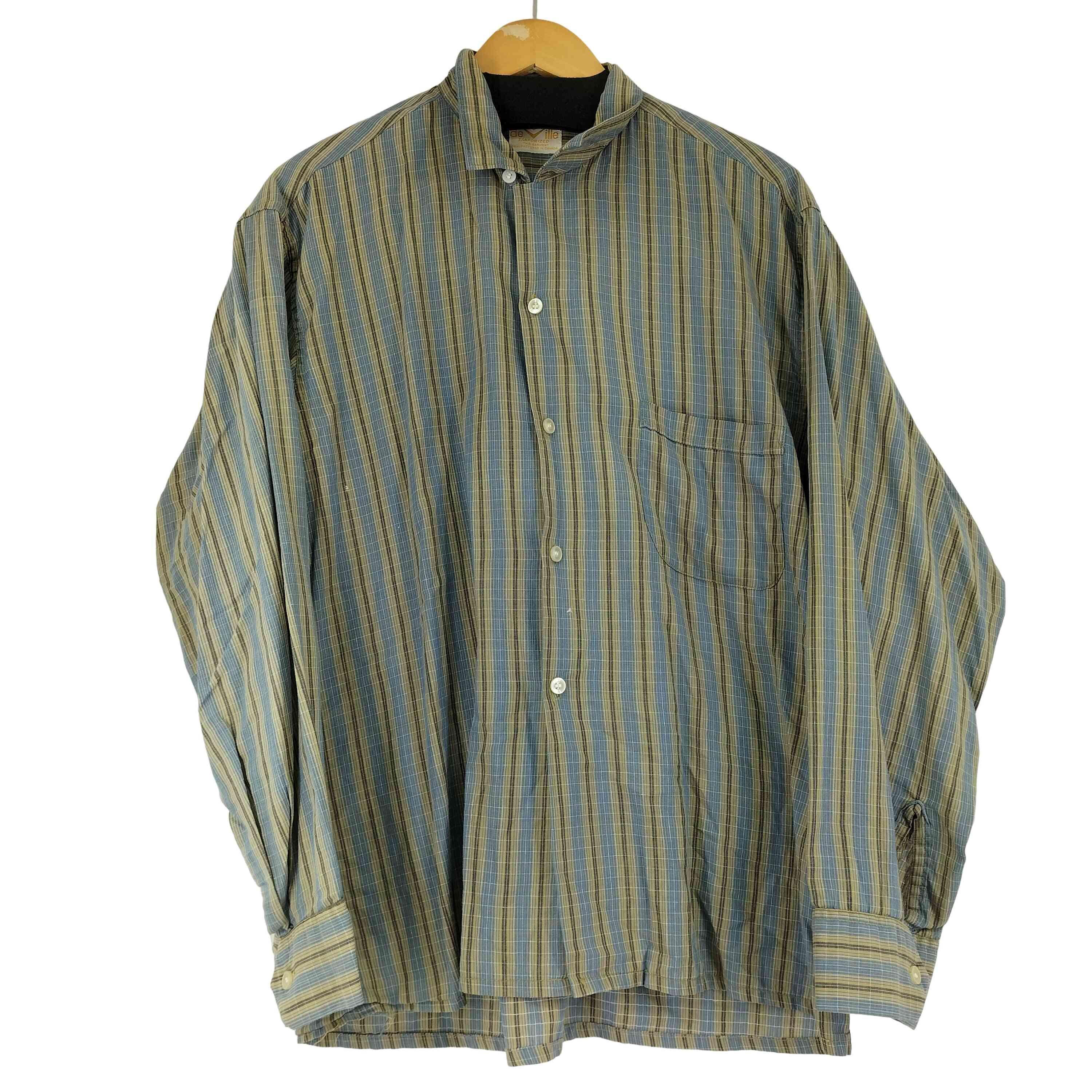 【中古】ユーズドフルギ USED古着 DEVILLE 60S チェック L/S 開襟シャツ メンズ 表記無