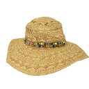 【中古】ユーズドフルギ USED古着 Cappelli ビーズ ストローハット レディース 表記無