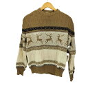 【中古】ユーズドフルギ USED古着 {{KP COLLECTION}} 90S ルーマニア製 ノルディック柄 アクリルニット レディース import:M