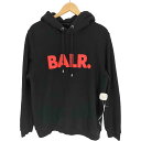 【中古】ボーラー BALR ロゴ 3Dプリント プルオーバー パーカー メンズ import:M