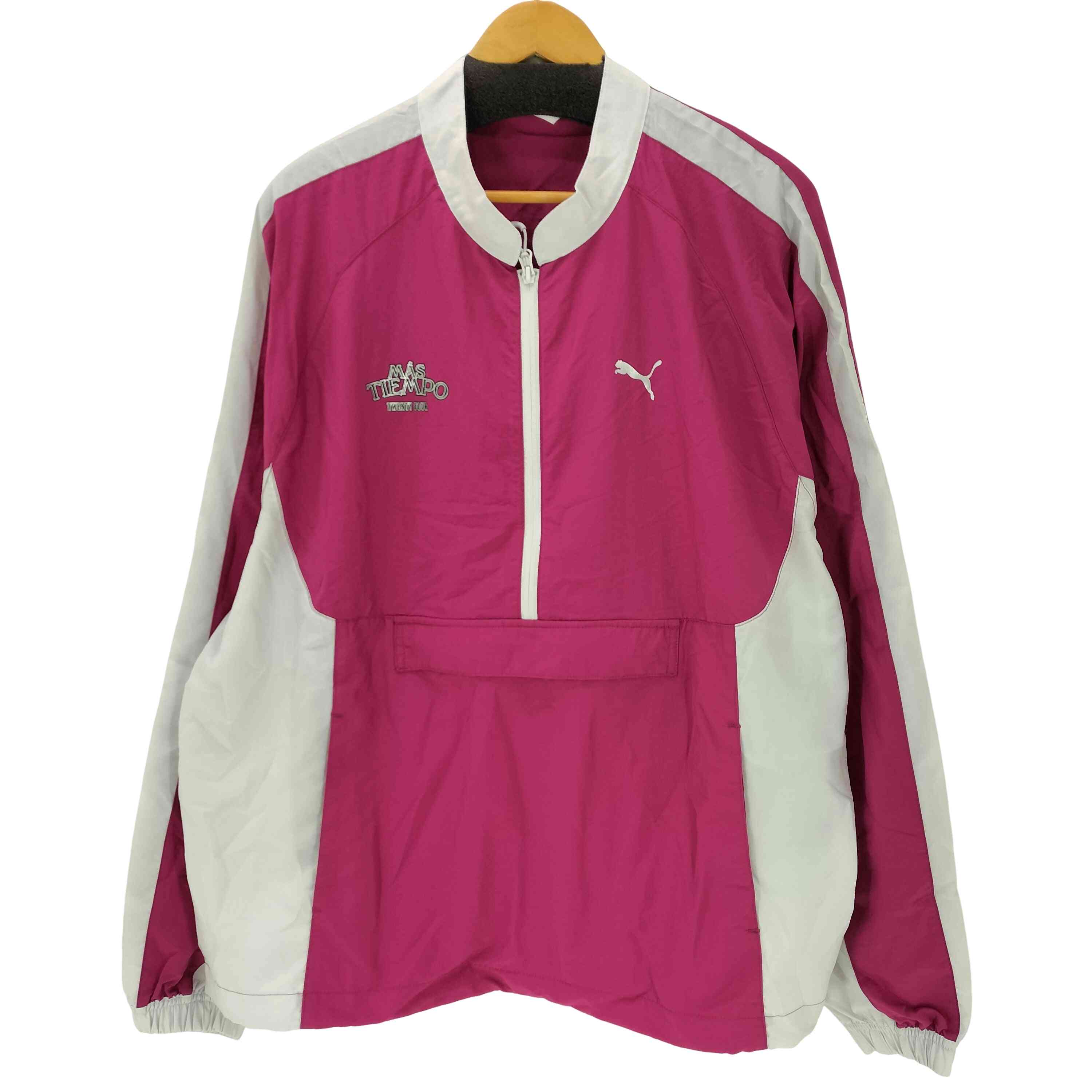 【中古】プーマ PUMA ×MAS TIEMPO TWENTY FOUR MAGENTA GLEAM ハーフジッププルオーバー メンズ JPN：XL