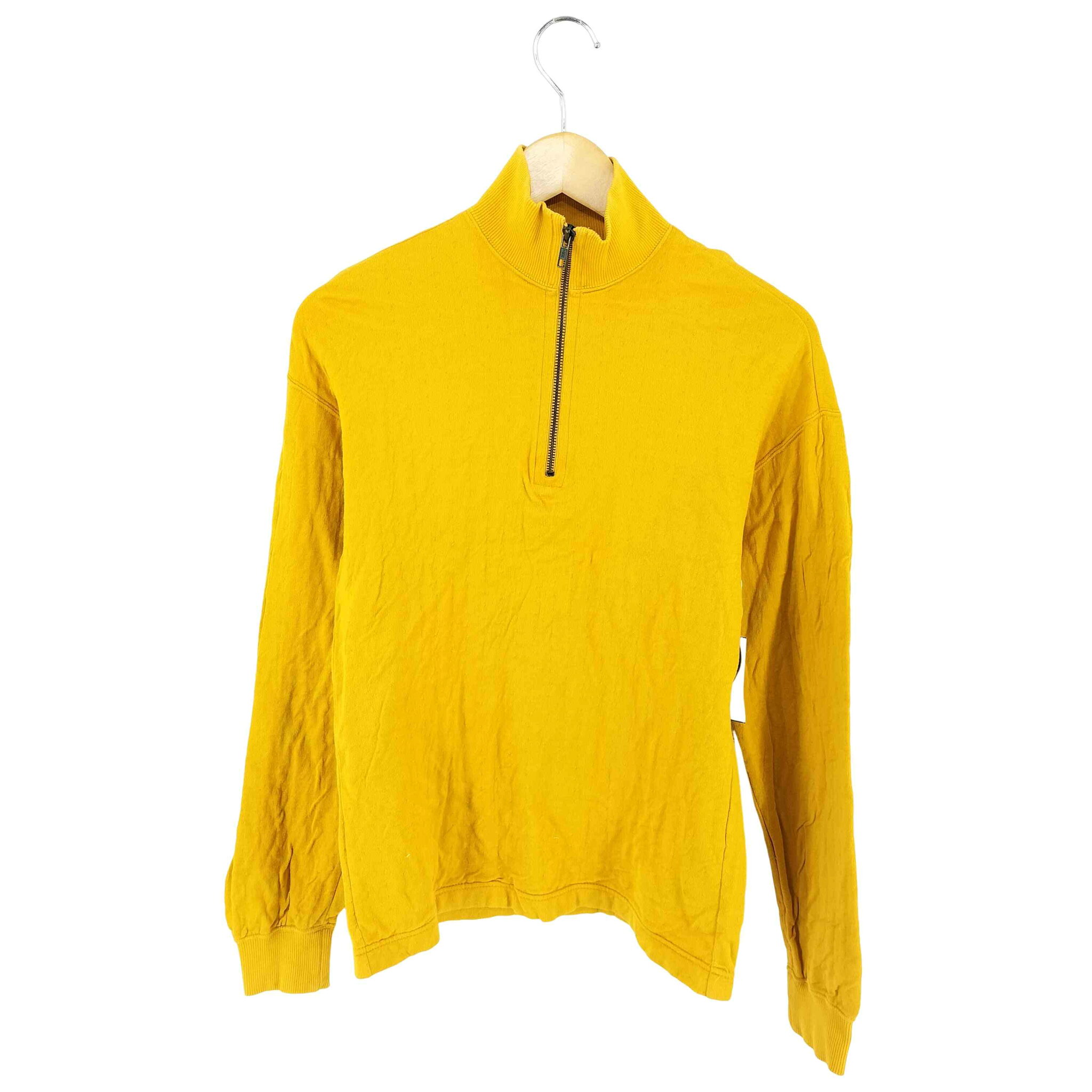 【中古】イッセイミヤケ ISSEY MIYAKE 筆タグ ハーフジップ コットンニット メンズ 9