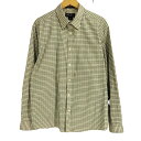 【中古】エディーバウアー Eddie Bauer WRINKLE RESISTANT チェック柄 コットン 長袖 シャツ メンズ import:L