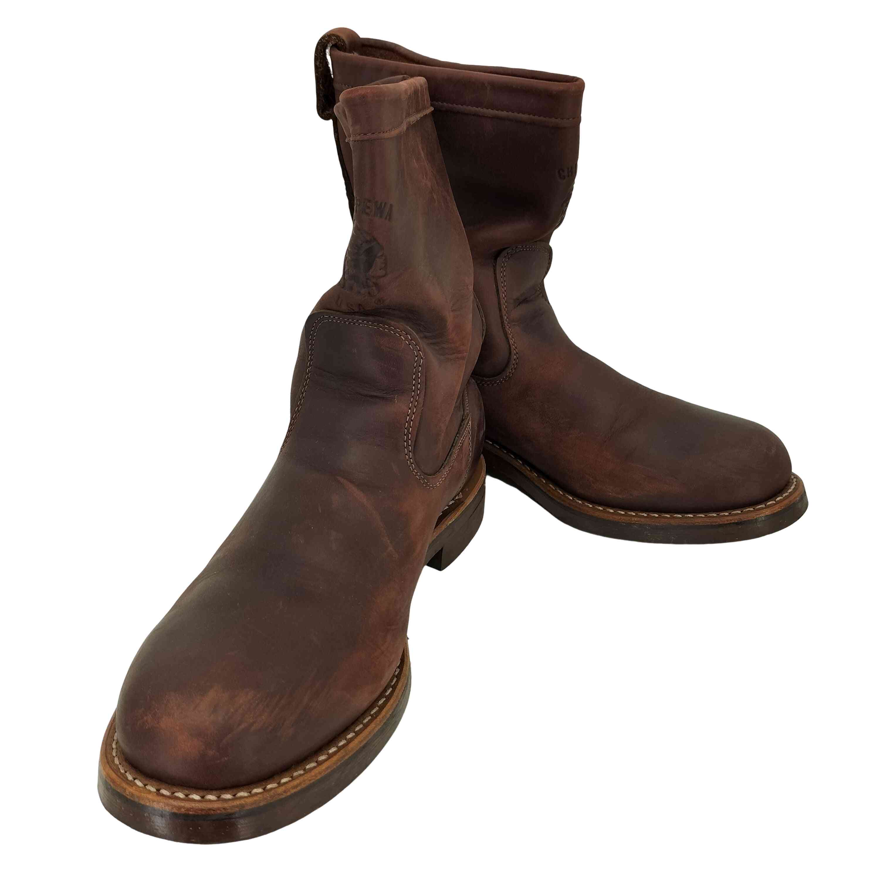 【中古】チペワ CHIPPEWA USA製 プルオンワーク ペコスブーツ メンズ 9 1/2