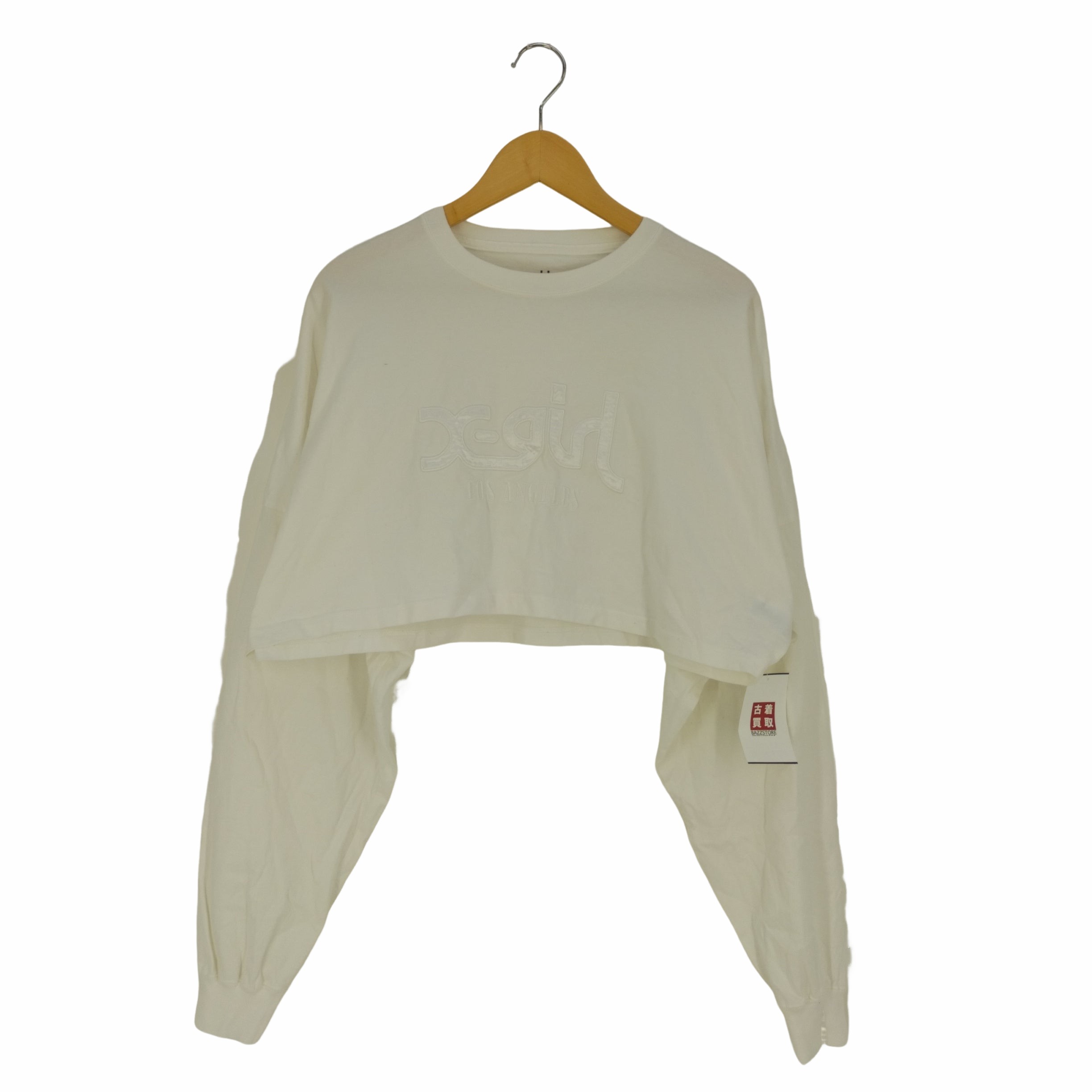 yÁzGbNXK[ X-girl SATIN PATCH L/S WIDE TEE OX[uTVc fB[X JPNFS