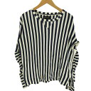 【中古】ツモリチサト TSUMORI CHISATO 前V ストライプ L/S Tシャツ レディース JPN:2