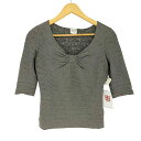 【中古】アルマーニコレツィオーニ ARMANI COLLEZIONI リボン デザインカットソー レディース 40