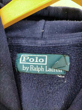 Polo by RALPH LAUREN ポロバイラルフローレン プルオーバーパーカー メンズ - 黄系 × 青系 JPN:M 日本サイズ:M 相当 ビックポニー刺繍 ナンバリングパーカースウェット【中古】【ブランド古着バズストアBAZZSTORE】【260321】