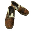 【中古】バンズ VANS 00S ハラコ ポニー スリッポン インソール 筆記体ロゴ メンズ US:8.5