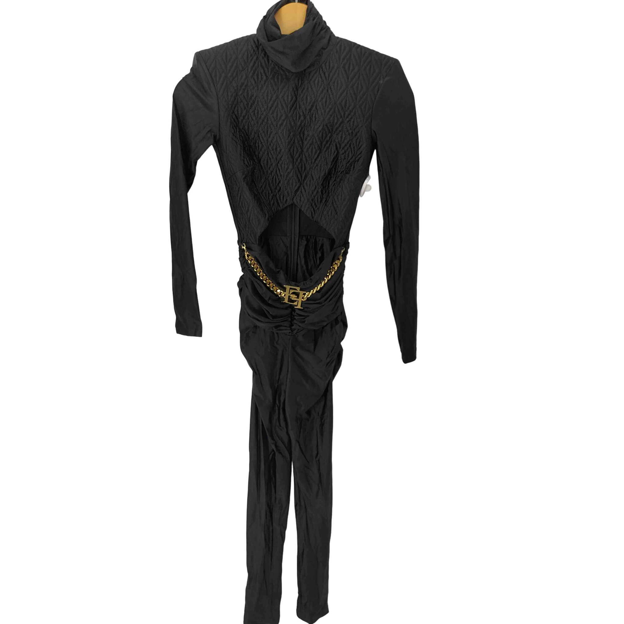 【中古】ユーズドフルギ USED古着 {{ELISABETTA FRANCHI}} チェーンキルティングジャンプスーツ レディース 38