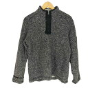 【中古】ユーズドフルギ USED古着 {{ORVIS}}ハーフジップ 裏ボア ニットジャケット メンズ M
