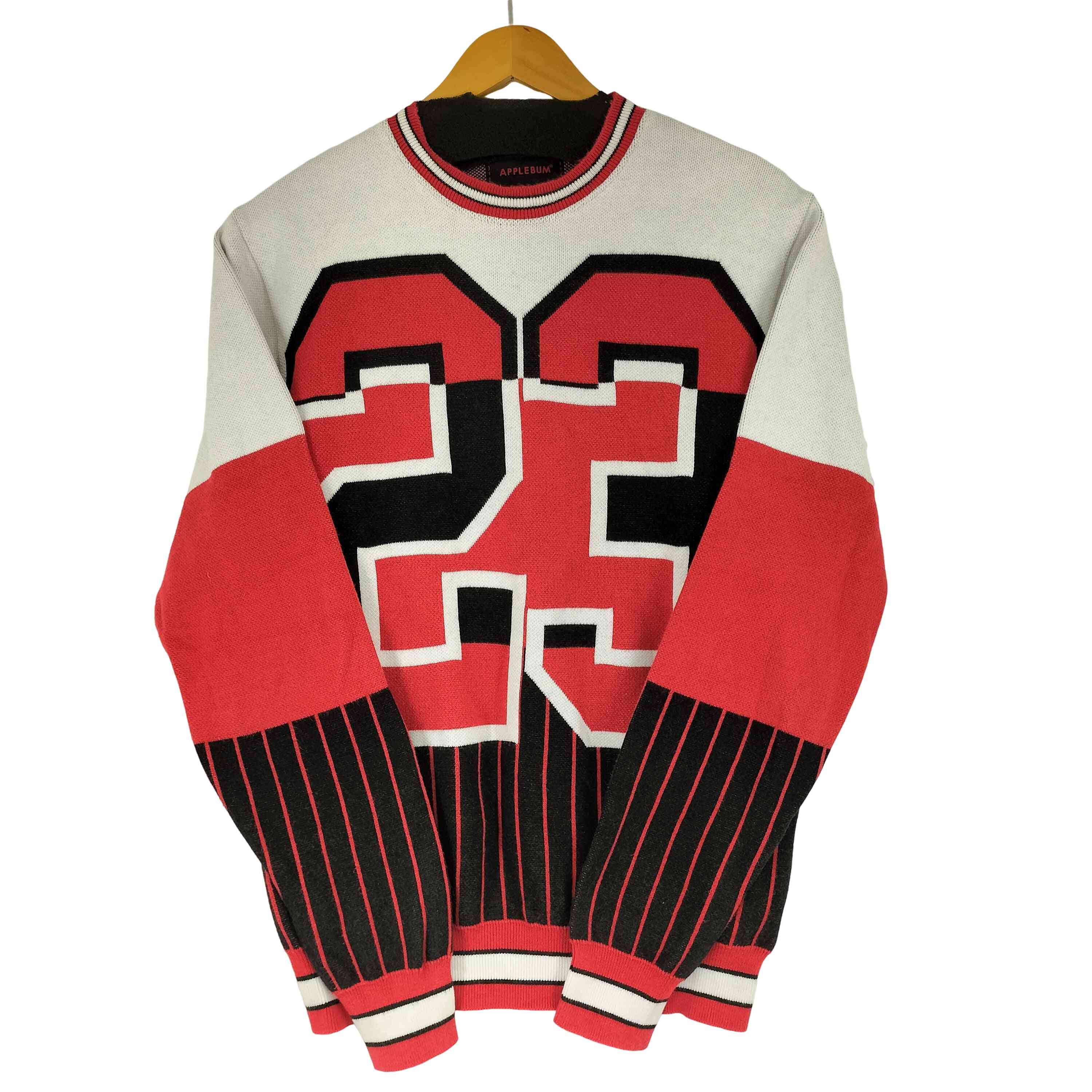 【中古】アップルバム APPLEBUM ナンバリング クルーネックニット メンズ M