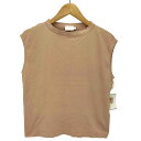 【中古】ハンドバーク handvaerk 60/2 BOTTLE NECK SLEEVELESS T-SHIRT ボトルネックスリーブレスティーシャツ レディース import:S