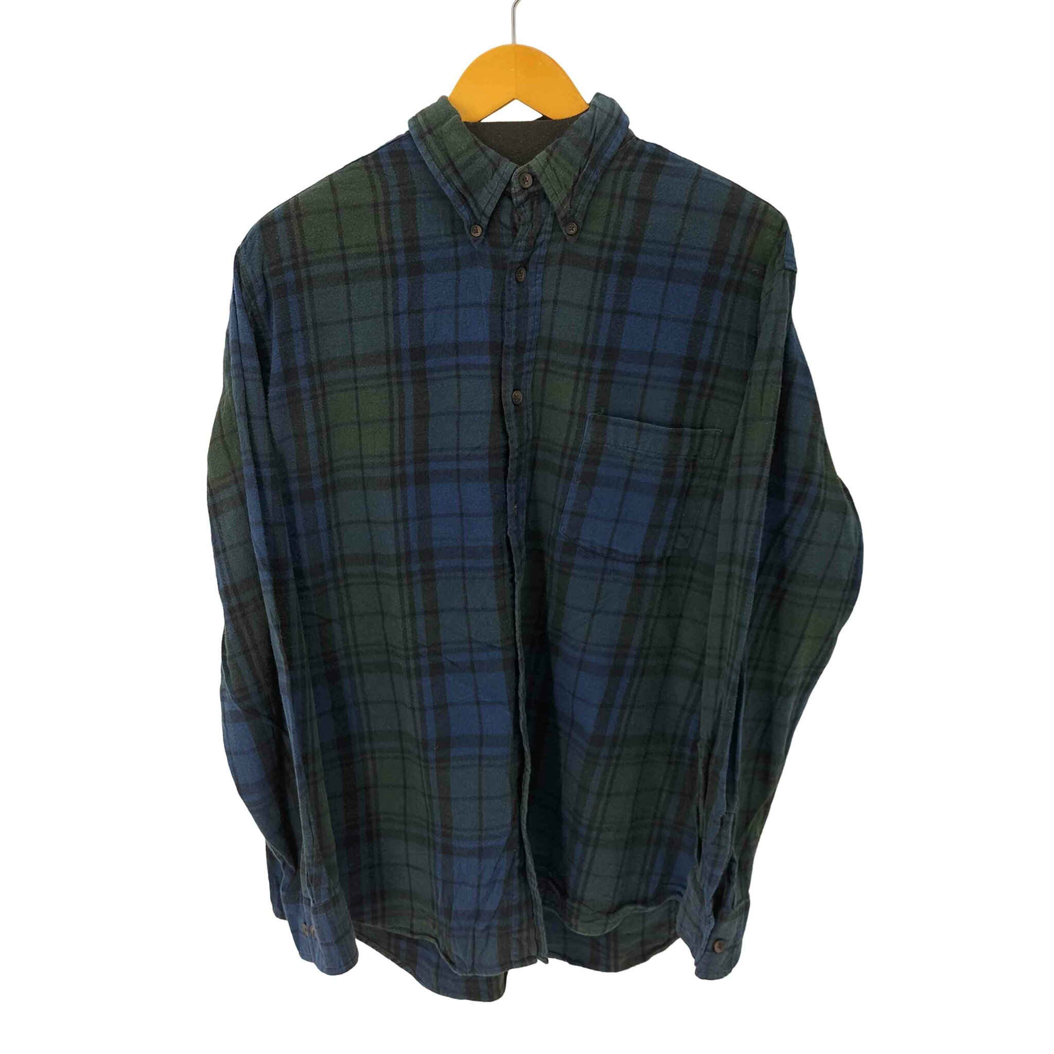 【中古】セントジョンズベイ STJOHNS BAY 00S L/S チェックフランネルシャツ メンズ import:L