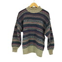 【中古】エディーバウアー Eddie Bauer 80-90s USA製 黒タグ モックネック ウールニット セーター レディース JPN:M
