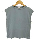 【中古】ハンドバーク handvaerk 60/2 BOTTLE NECK SLEEVELESS T-SHIRT ボトルネックスリーブレスティーシャツ レディース import:S