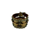 【中古】エイチティーシー HTC レザー スタッズ ブレスレット メンズ 表記無