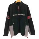 【中古】ハーディエイミス HARDY AMIES SPORT 異素材 切替 ハーフジップ フリースジャケット メンズ import:L