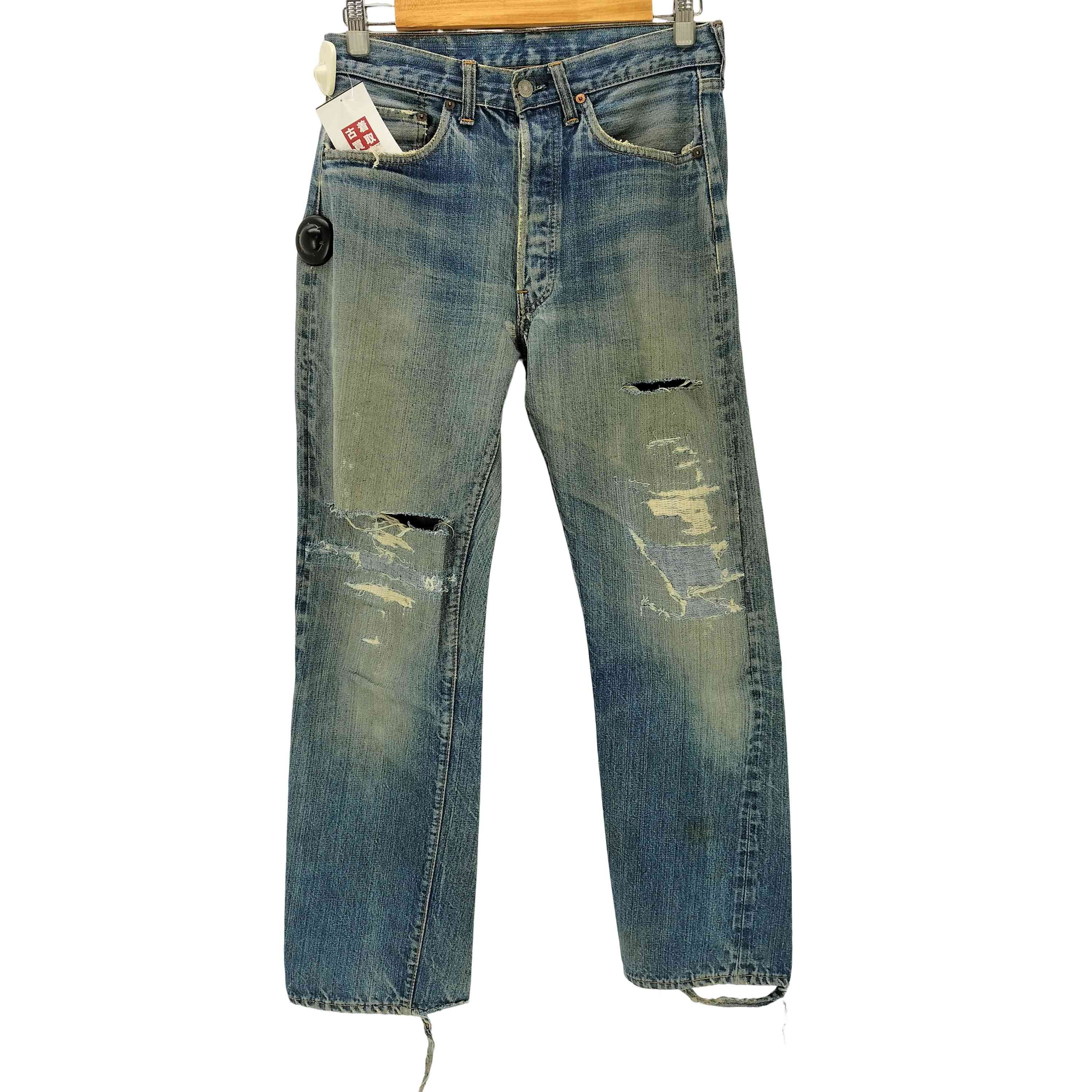 【中古】リーバイス Levis 70S 74年 6月製 USA製 501 66前期 ボタン裏6刻印 ストレート デニム パンツ ..