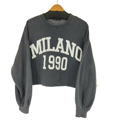 【中古】ザラ ZARA FADED SWEATSHIRT WITH SLOGAN レディース JPN：M