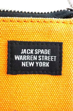 ジャックスペード JACK SPADE クラッチバッグ レディース - オレンジ系 キャンバスクラッチバッグ【中古】【ブランド古着バズストアBAZZSTORE】【260220】