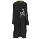 【中古】ヨウジヤマモトプールオム Yohji Yamamoto POUR HOMME 25SS C/Ny JERSEY B HANDWRITTEN PRINT LONG BLOUSE ジャージ ハンドリトゥン プリント ロング ブラウス シャツ LOOK
