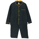 【中古】ユーズドフルギ USED古着 THE MOTT HOUSE TOKYO june pajama set navy quilting with yellow piping パジャマ セットアップ メンズ L