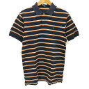 【中古】ポロバイラルフローレン Polo by RALPH LAUREN ポニー刺繍 マルチボーダーポロシャツ レディース 170