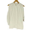 【中古】ヒューマンウーマン HUMAN WOMAN 20SS ギャザー サークル コットン シャツ ブラウス レディース JPN:M