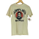 【中古】ユーズドフルギ USED古着 80~90s 袖 裾シングル 企業ロゴプリント 半袖Tシャツ カットソー メンズ 表記無