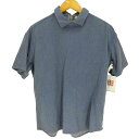 【中古】ミスタージェントルマン MR.GENTLEMAN 襟付き ハーフジップ ジップ S/S プルオーバー カットソー メンズ import:M