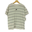 【中古】ナイキ NIKE ロゴ刺繍ボーダーS/S TEE メンズ JPN:L